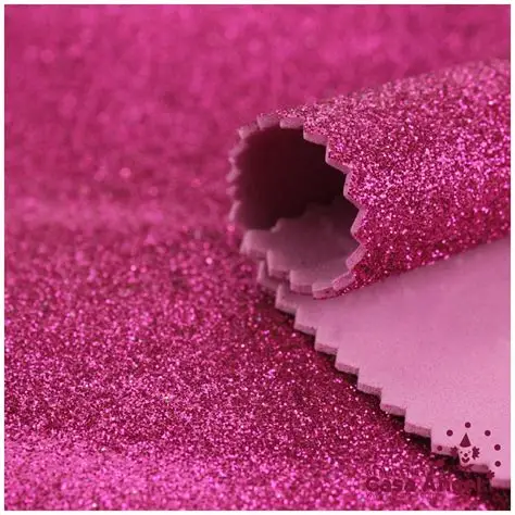 GOMA EVA CON BRILLO X 10 UNI FUCSIA